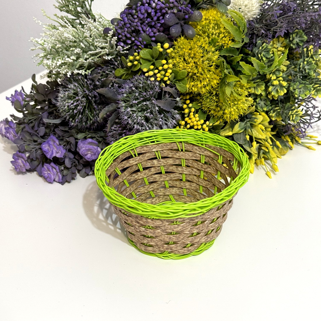 Cosulet verde 15cm x 8cm pentru aranjamente florale [2]