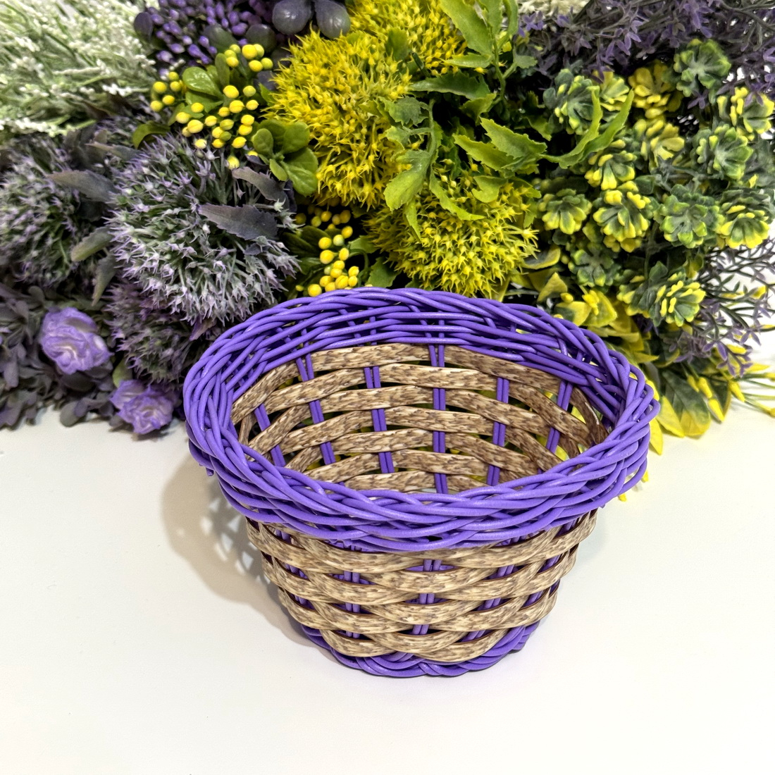 Cosulet mov 15cm x 8cm pentru aranjamente florale [2]