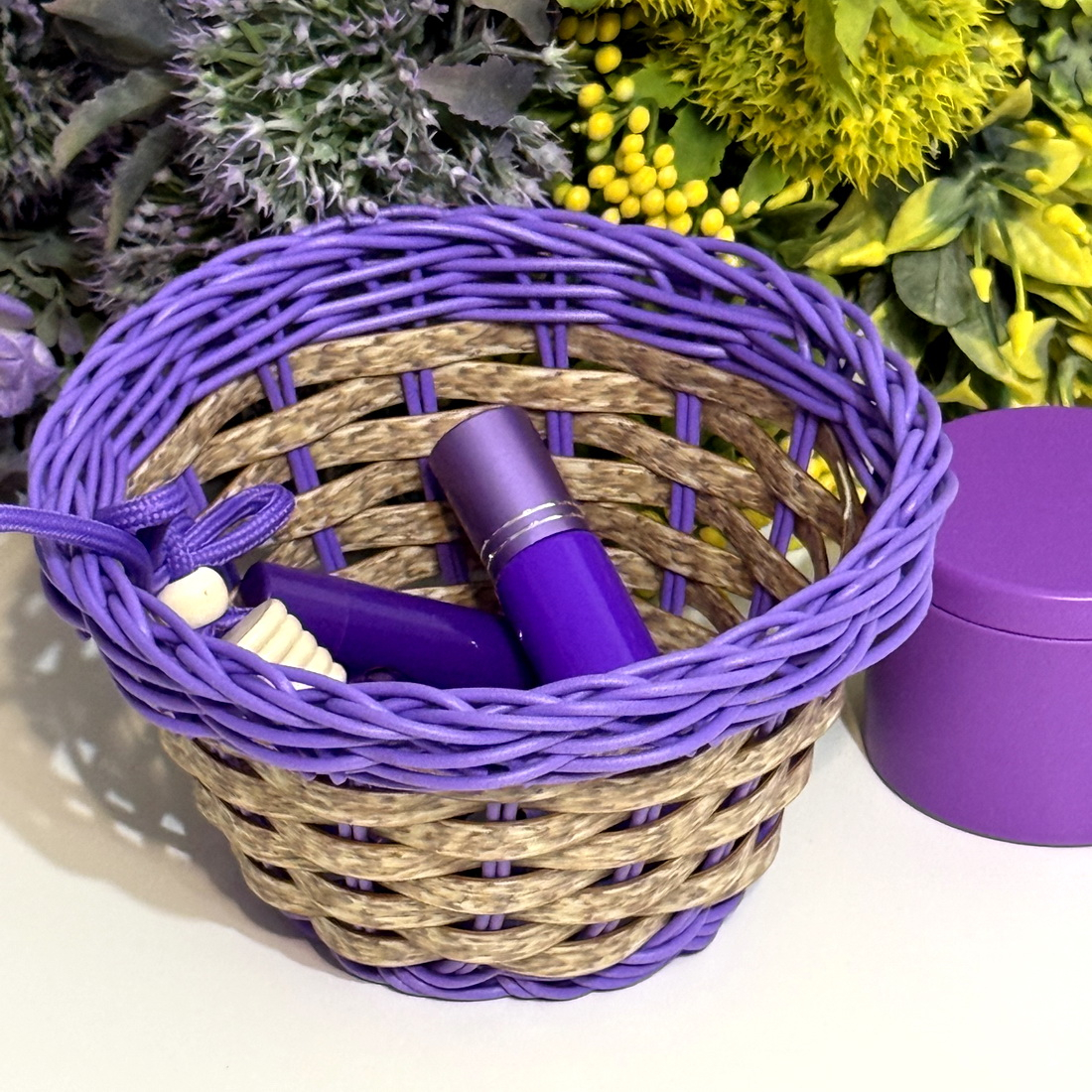 Cosulet mov 15cm x 8cm pentru aranjamente florale [3]