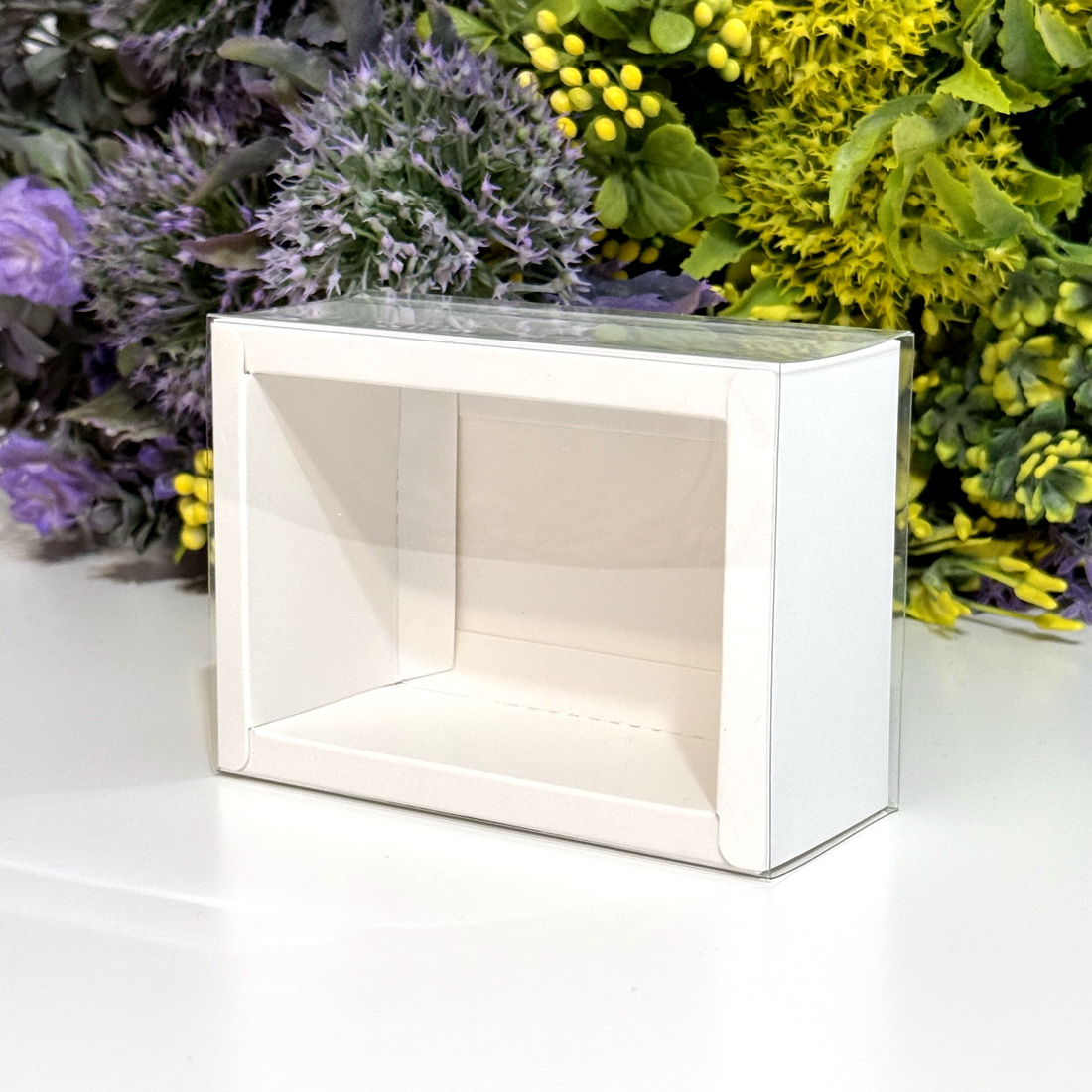 Cutie din carton alba cu capac din plastic 11cm x 8cm x 4.5cm [2]