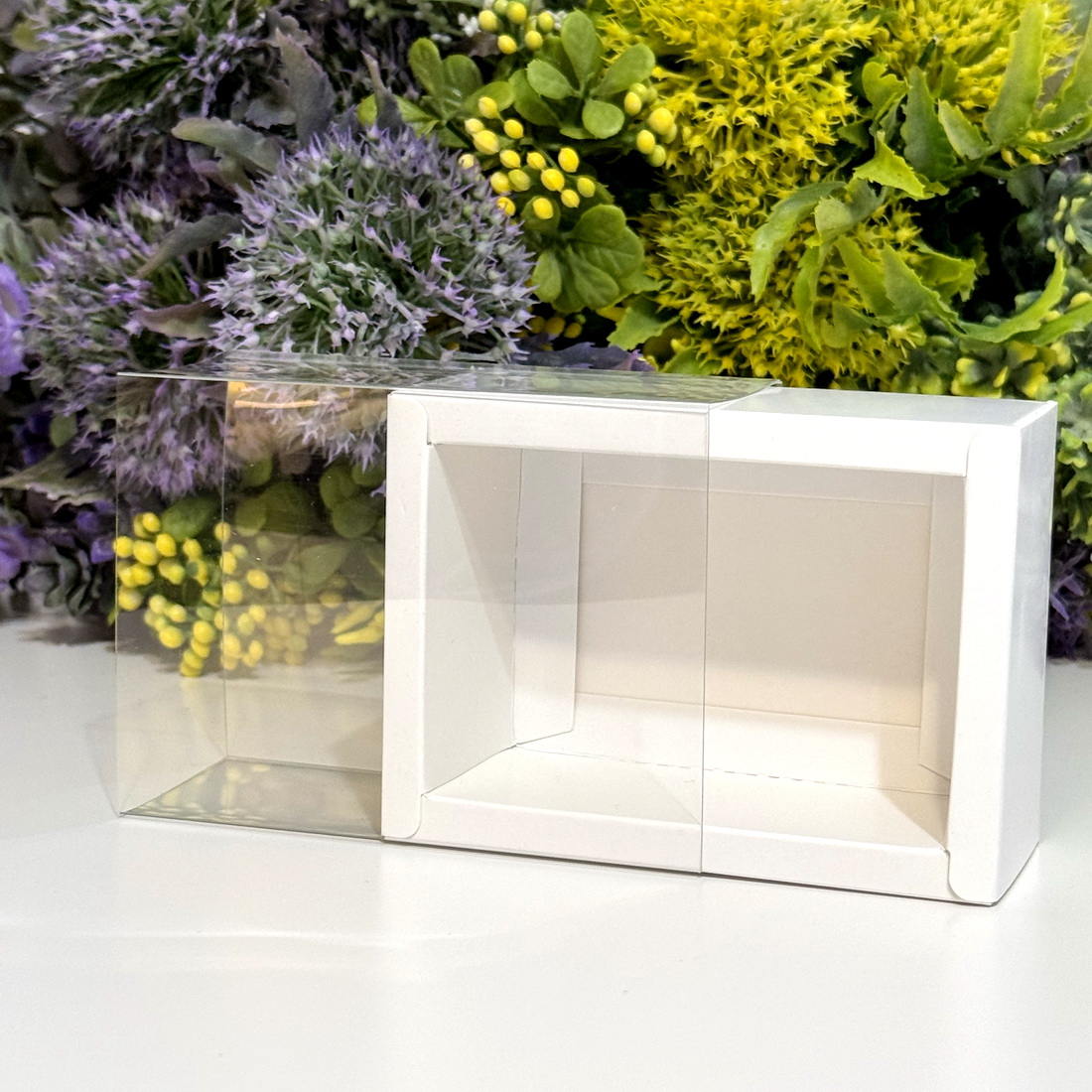 Cutie din carton alba cu capac din plastic 11cm x 8cm x 4.5cm [3]