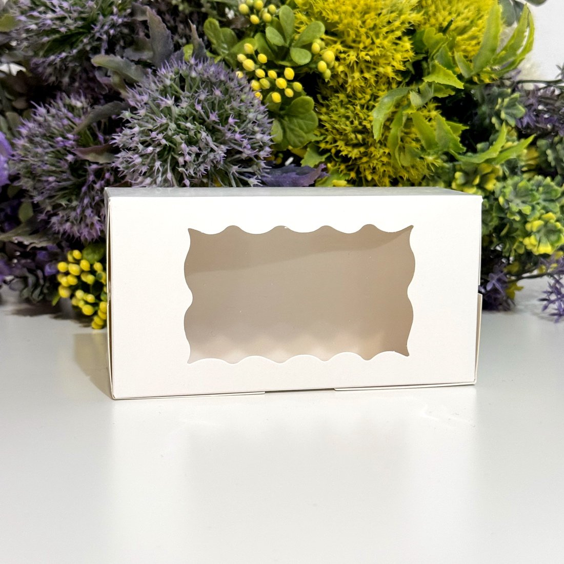 Cutie din carton alba cu fereastra 13cm x 7cm x 5cm [1]