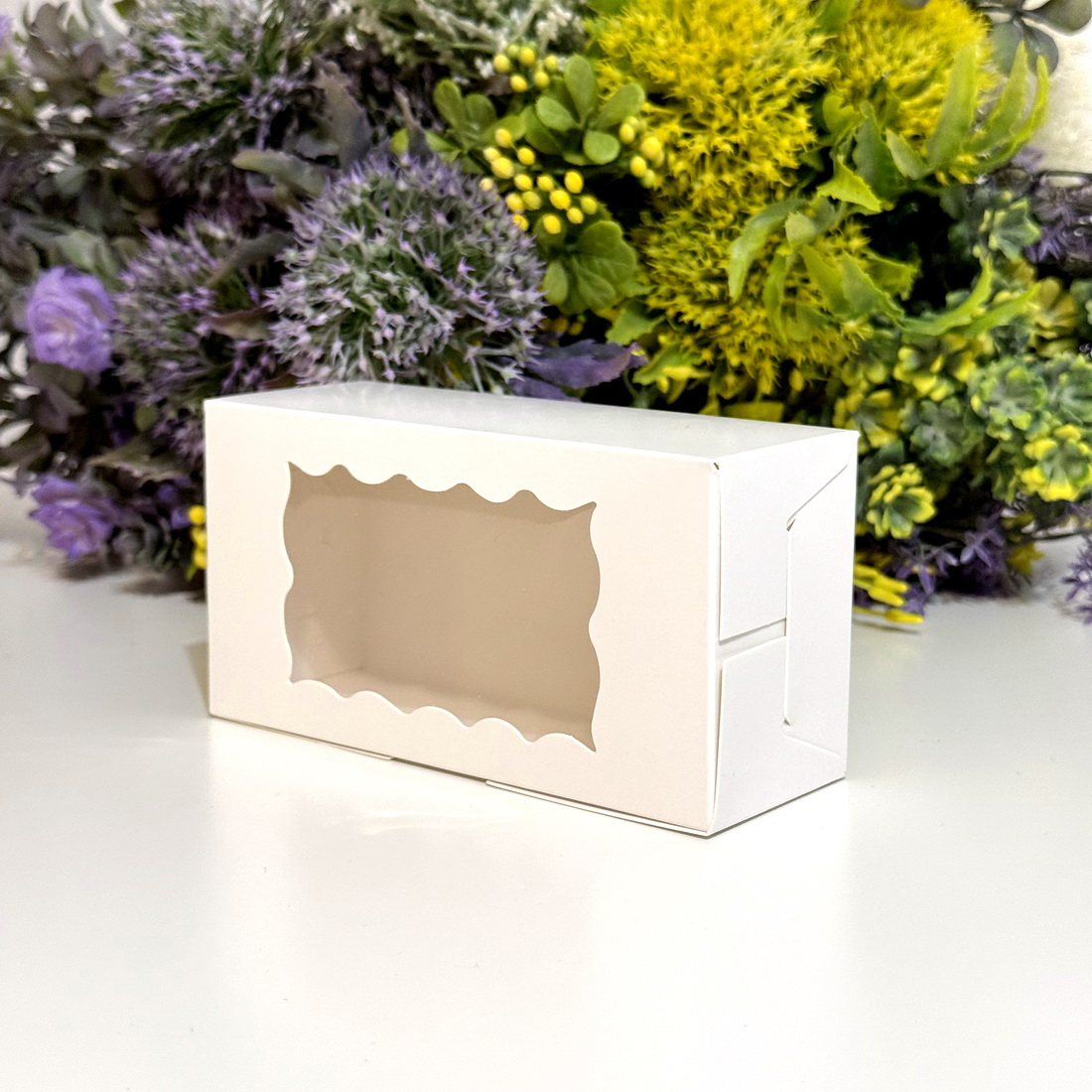 Cutie din carton alba cu fereastra 13cm x 7cm x 5cm [3]