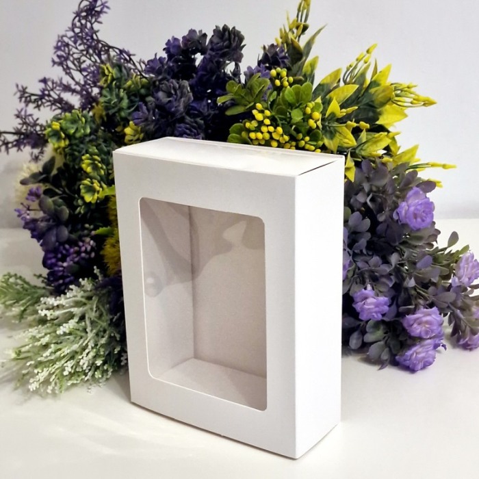 Cutie din carton alba cu fereastra 20cm x 15cm x 5cm [4]