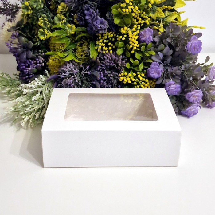 Cutie din carton alba cu fereastra 20cm x 15cm x 5cm [2]