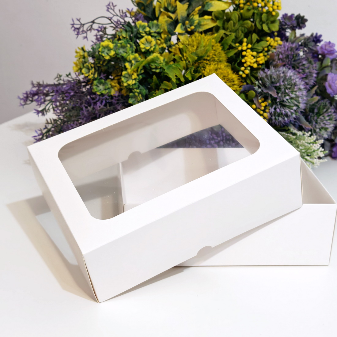 Cutie din carton alba cu fereastra 20cm x 15cm x 5cm [2]