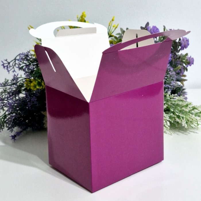 Cutie din carton mov cu maner [7]