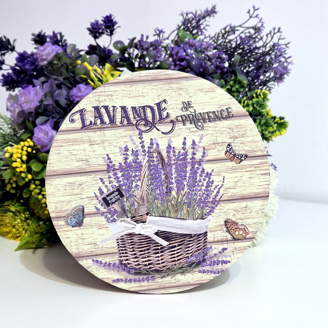 Cutie din carton rotunda model lavanda 17cm x 8.5cm [5]