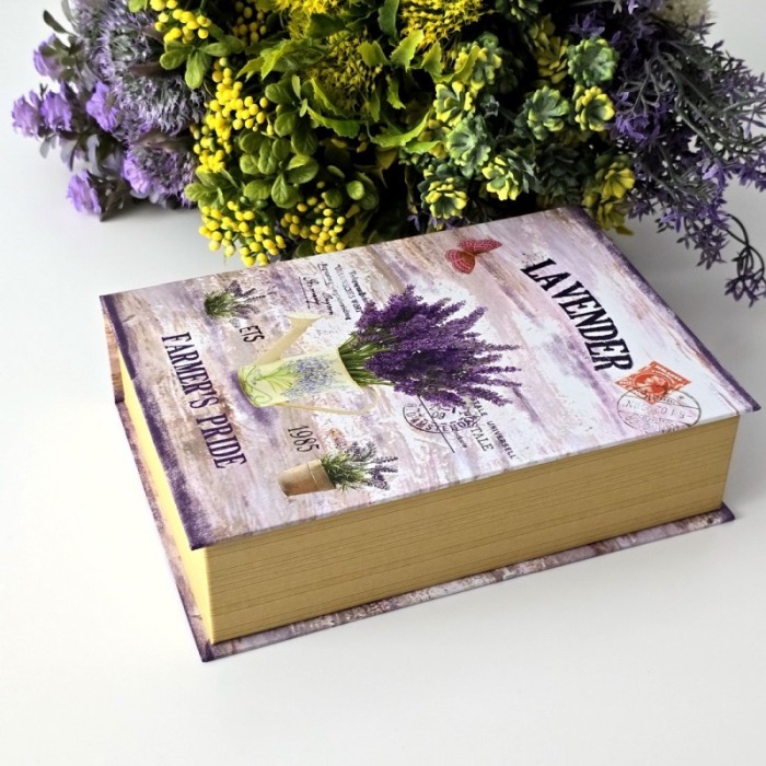 Cutie din carton tip carte model lavanda 28,5cm x 21,5cm x 8cm [6]