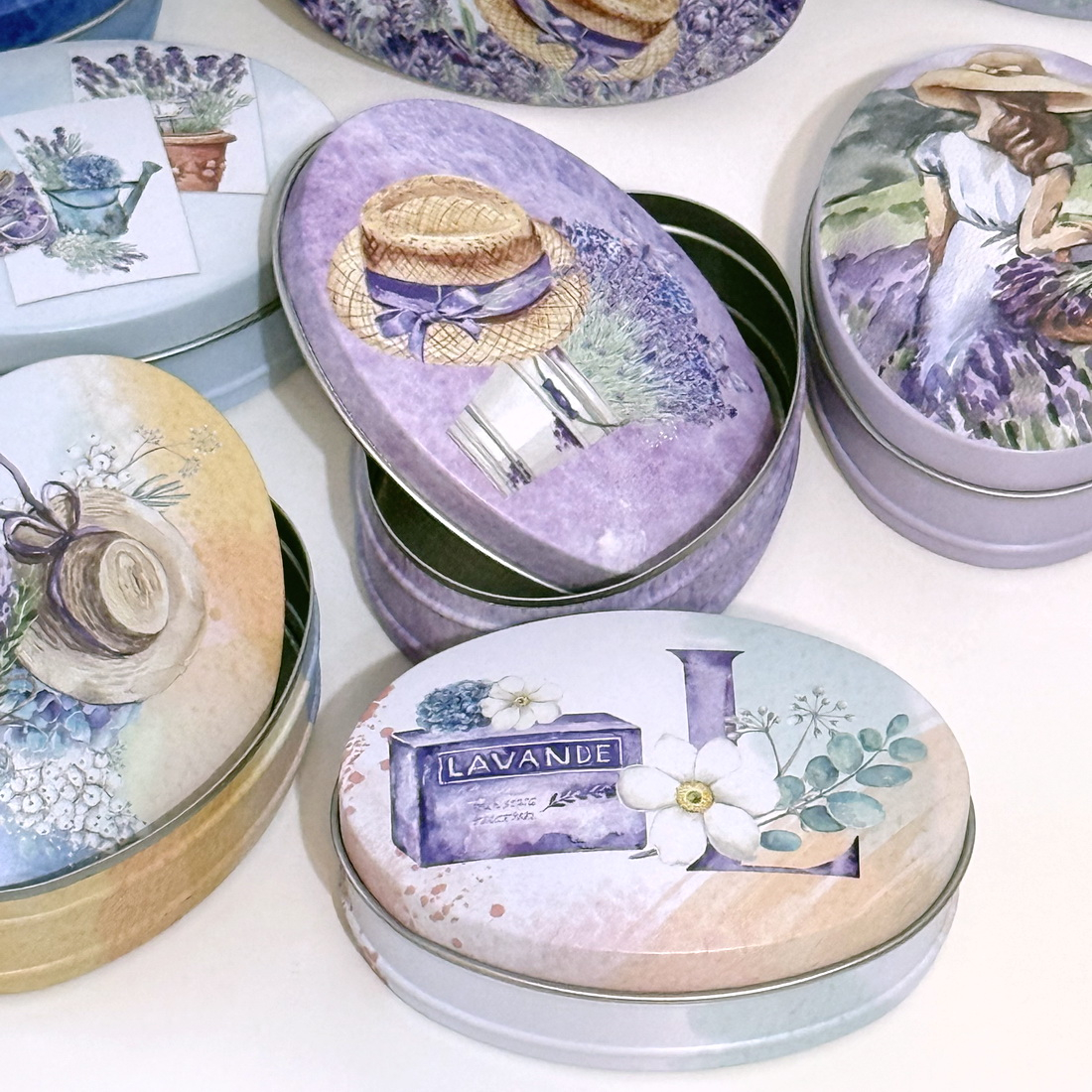 Cutii metalice reutilizabile cu capac pentru lumanari [4]