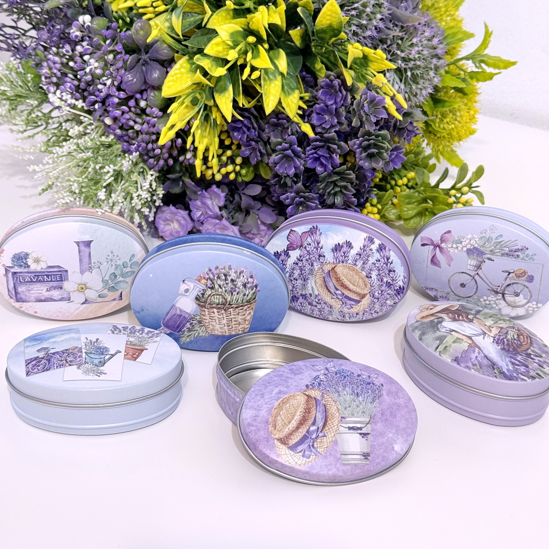 Cutii metalice reutilizabile cu capac pentru lumanari [6]