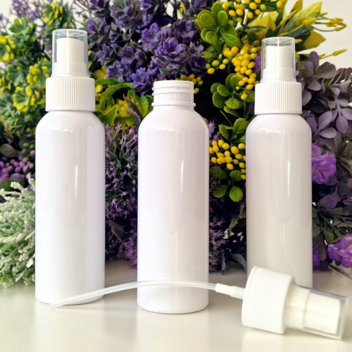 Flacon alb 100 ml cu pulverizator alb tip spray [3]