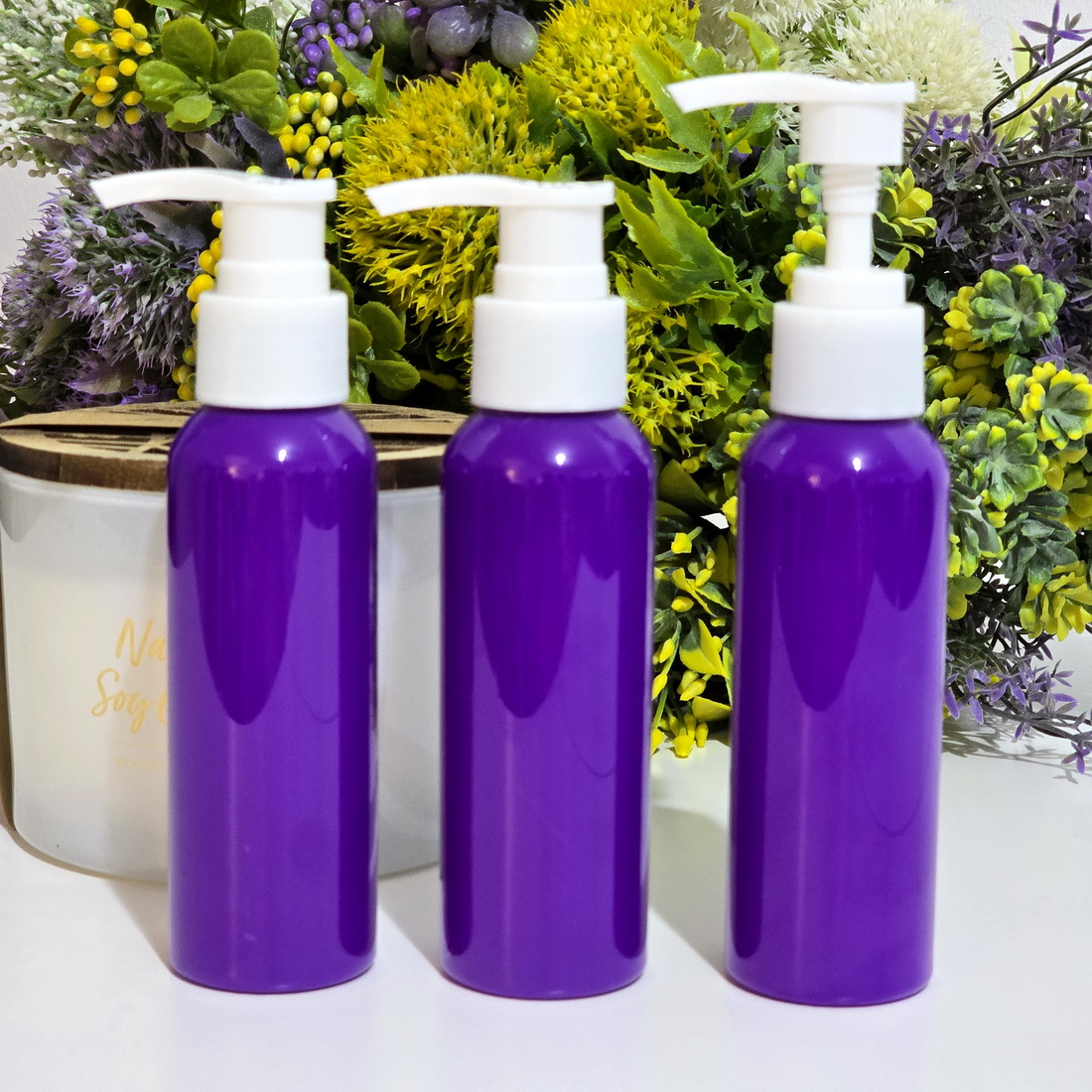 Flacon mov cu pompa dozatoare 100 ml [4]