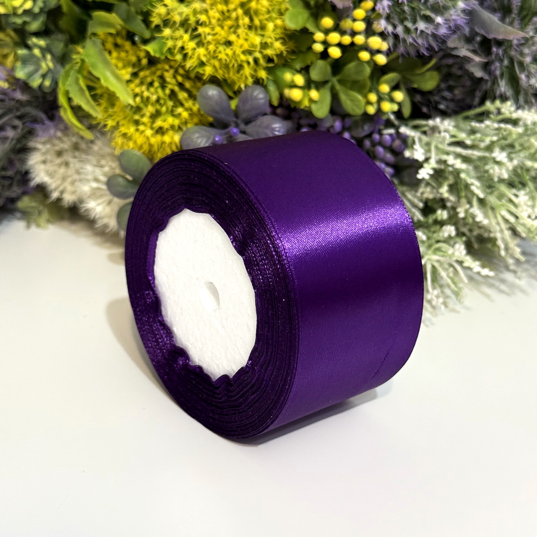 Panglica satin mov 5cm rola [2]