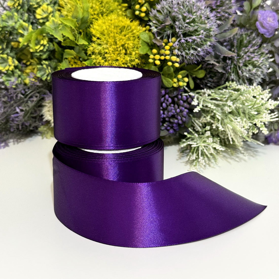 Panglica satin mov 5cm rola [3]