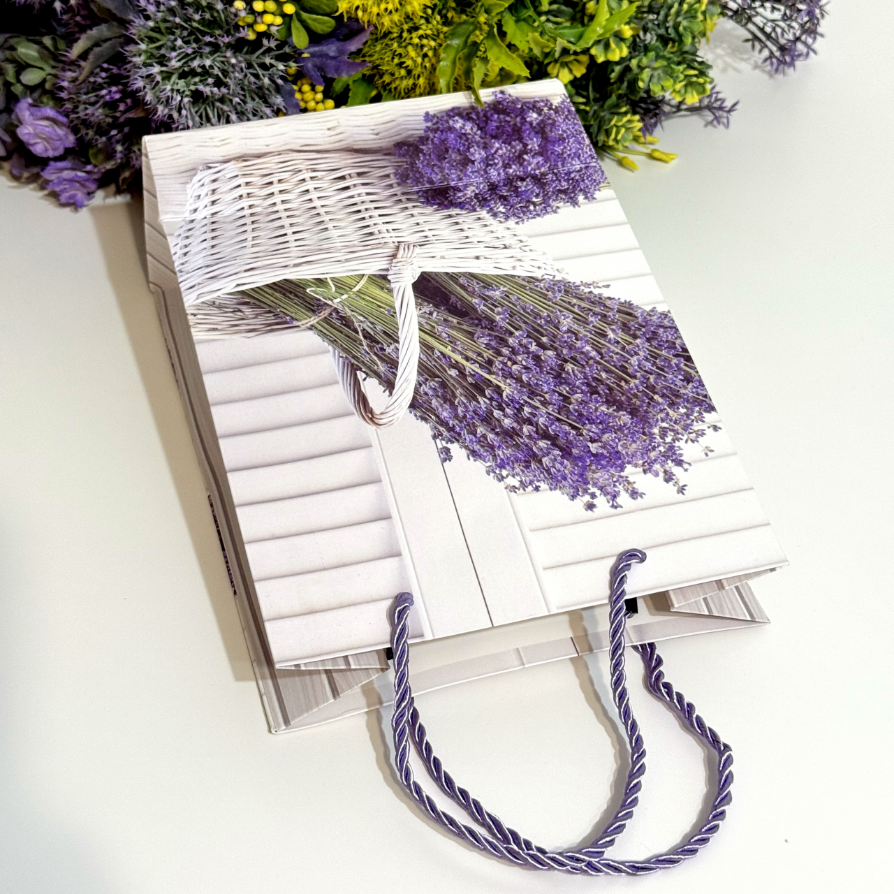 Pungi din carton model lavanda 24cm x 18cm [6]