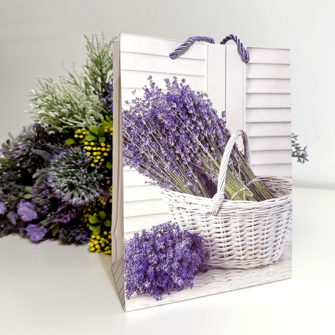 Pungi din carton model lavanda 24cm x 18cm [3]