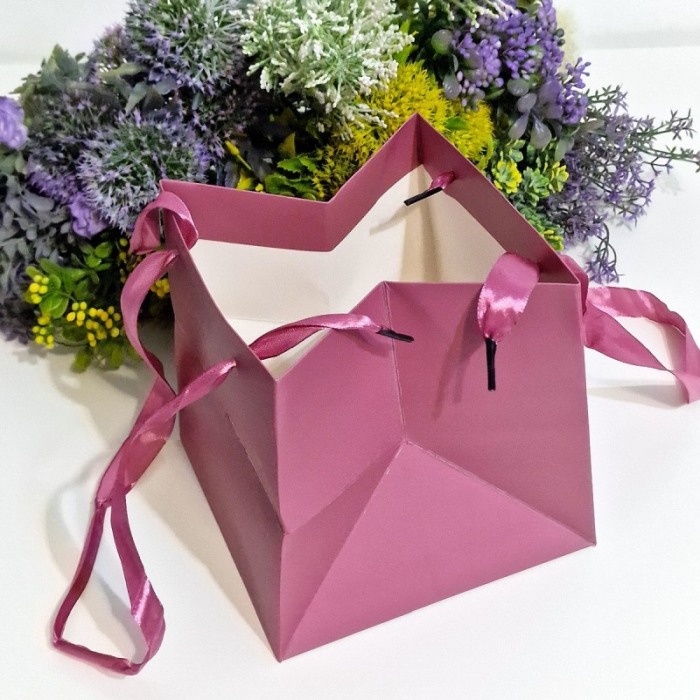 Pungi din carton mov 16cm x 16cm [3]