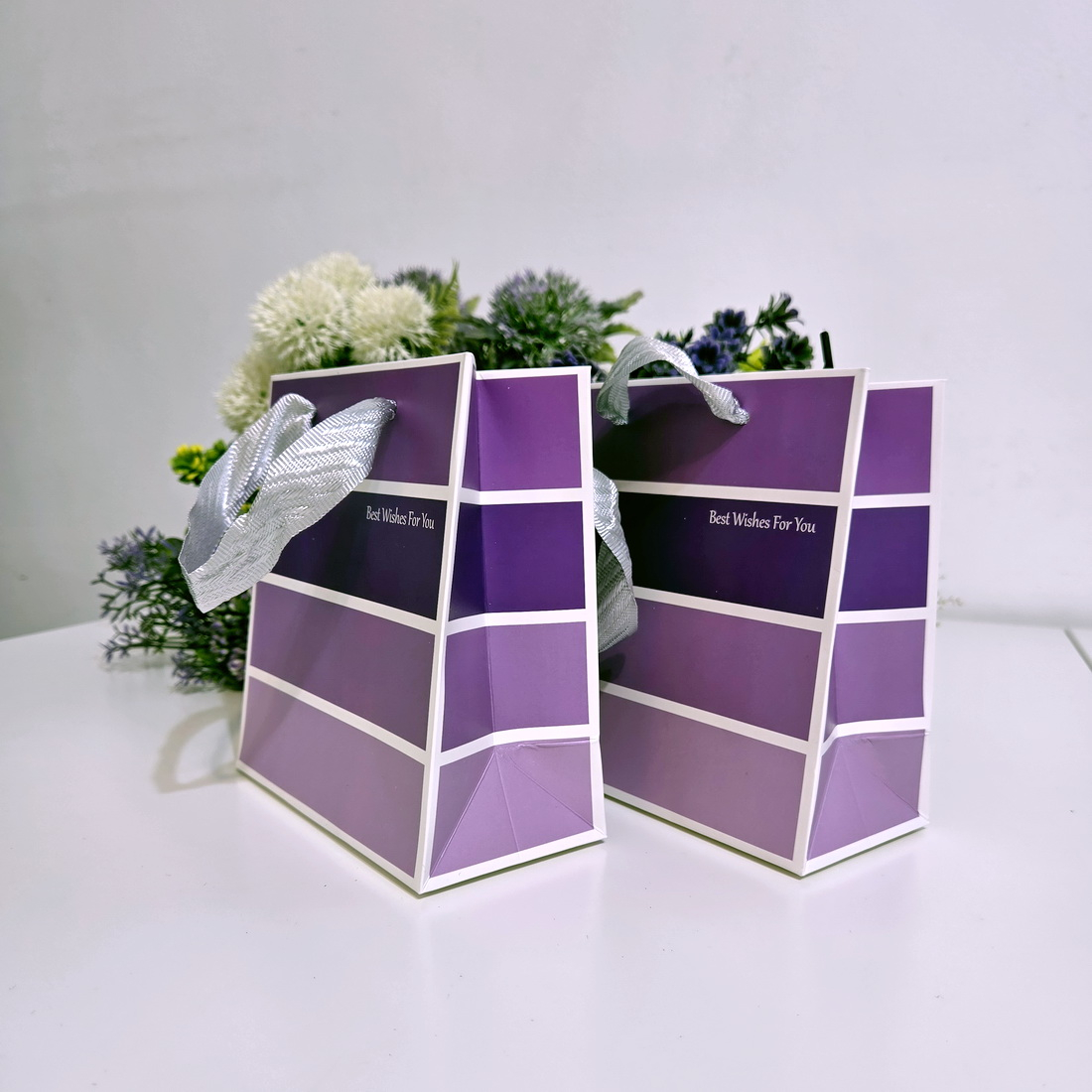 Pungi din carton mov 15cm x 14cm [5]