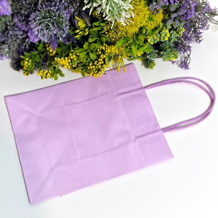 Pungi din hartie mov deschis pentru cadouri 25,5cm x 21cm [3]