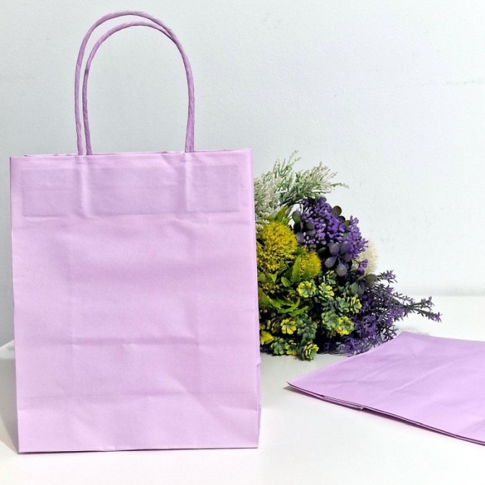 Pungi din hartie mov deschis pentru cadouri 25,5cm x 21cm [4]
