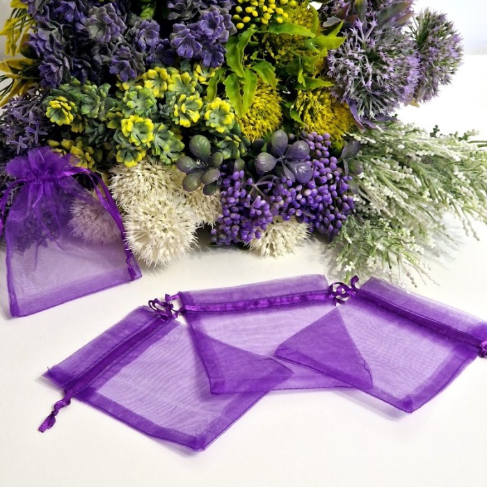 Saculeti din organza mov 12cm x 9cm [5]