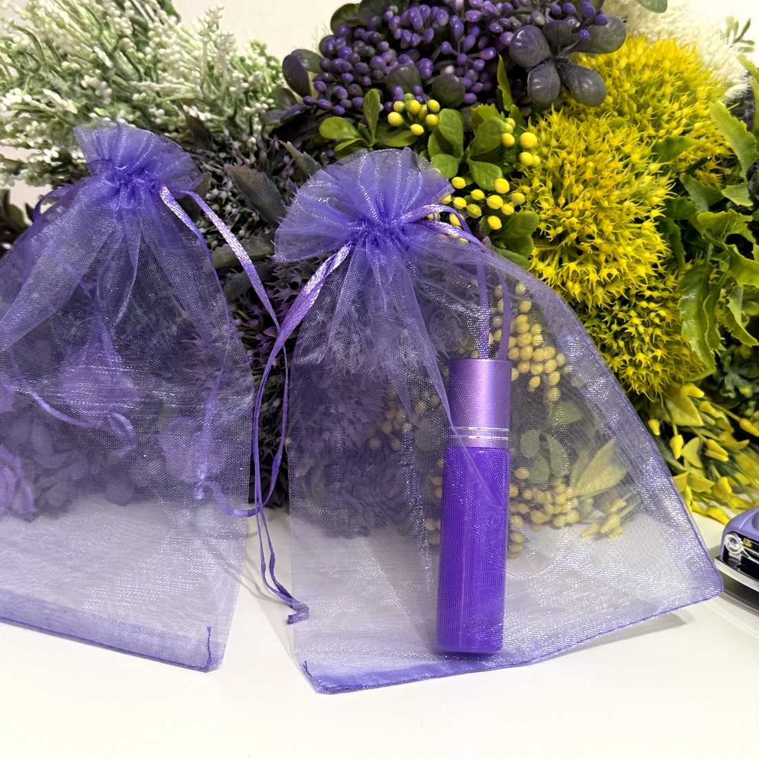 Saculeti din organza mov 18cm x 13cm [4]