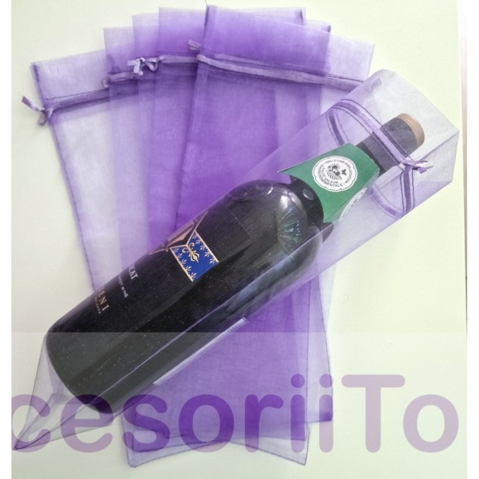 Saculeti din organza mov 33cm x 13.5cm [3]
