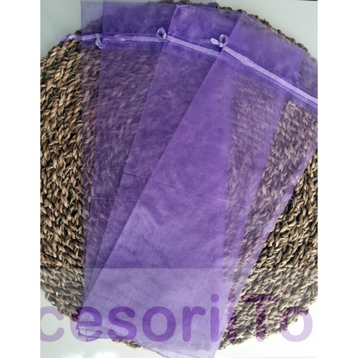 Saculeti din organza mov 33cm x 13.5cm [2]