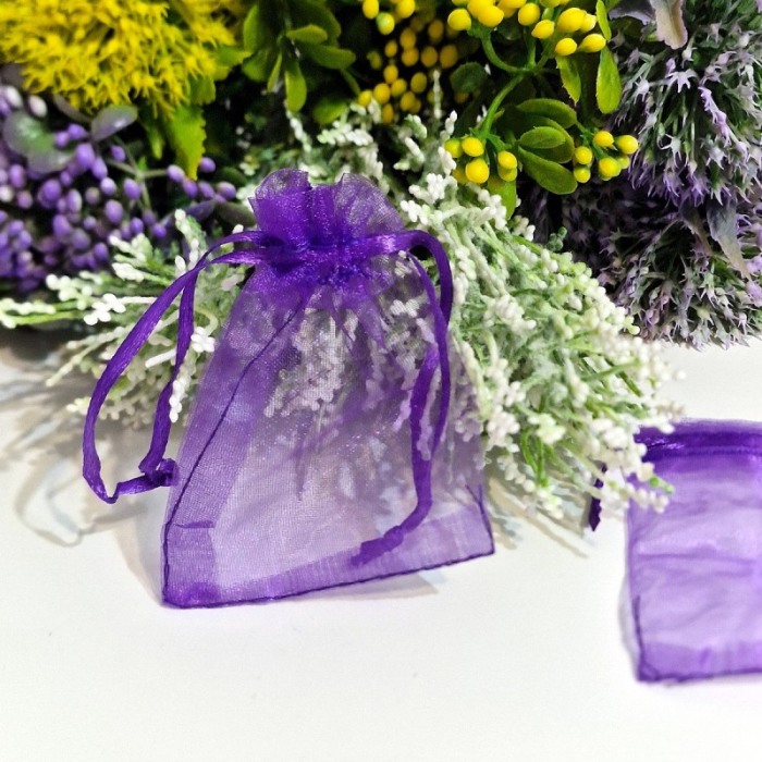Saculeti din organza mov 9cm x 7cm [5]