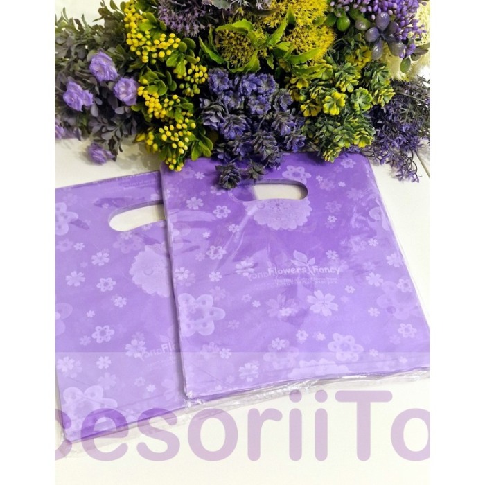 Set 100 pungi din plastic mov 25cm x 20cm [2]