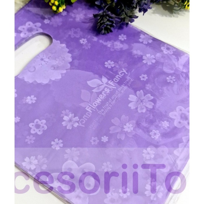 Set 100 pungi din plastic mov 25cm x 20cm [3]