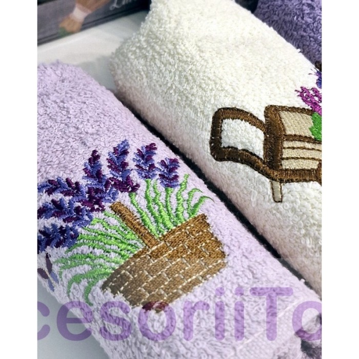 Set 3 prosoape model lavanda 50cm x 30cm [7]