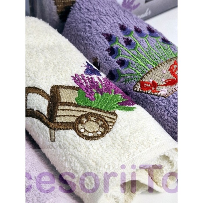 Set 3 prosoape model lavanda 50cm x 30cm [6]