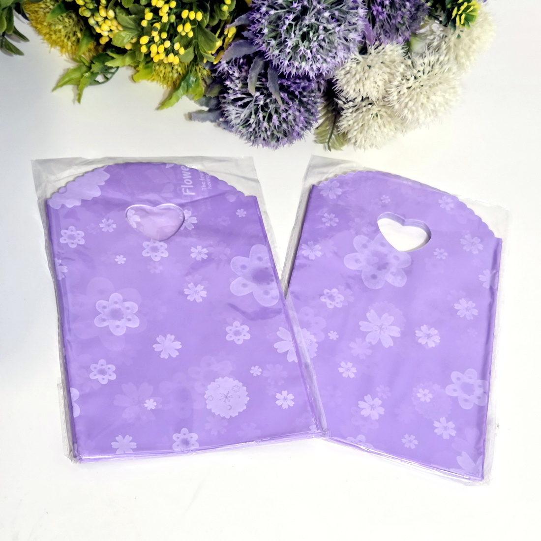 Set 50 pungi din plastic mov 21cm x 13cm [3]