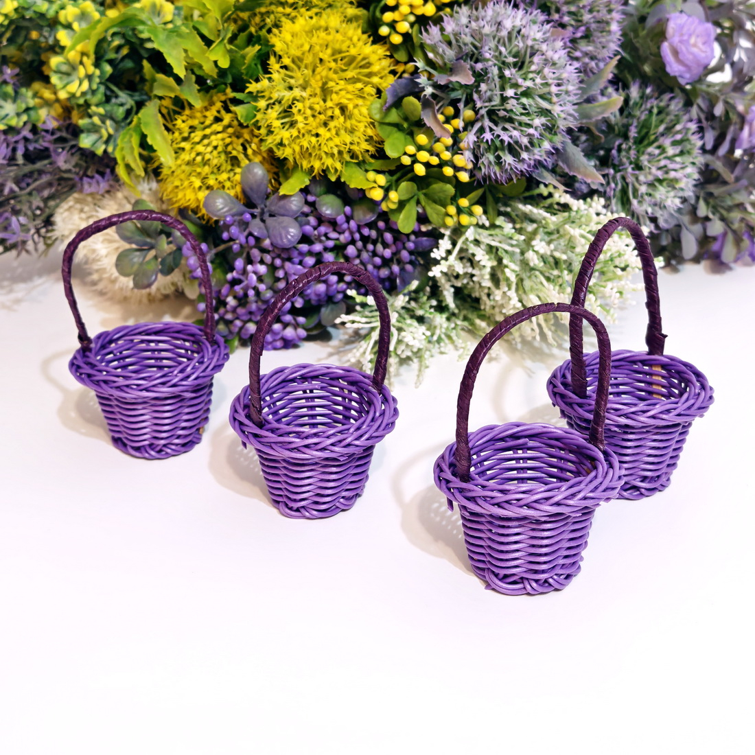 Cosulet mov pentru aranjamente florale cu tortita [7]