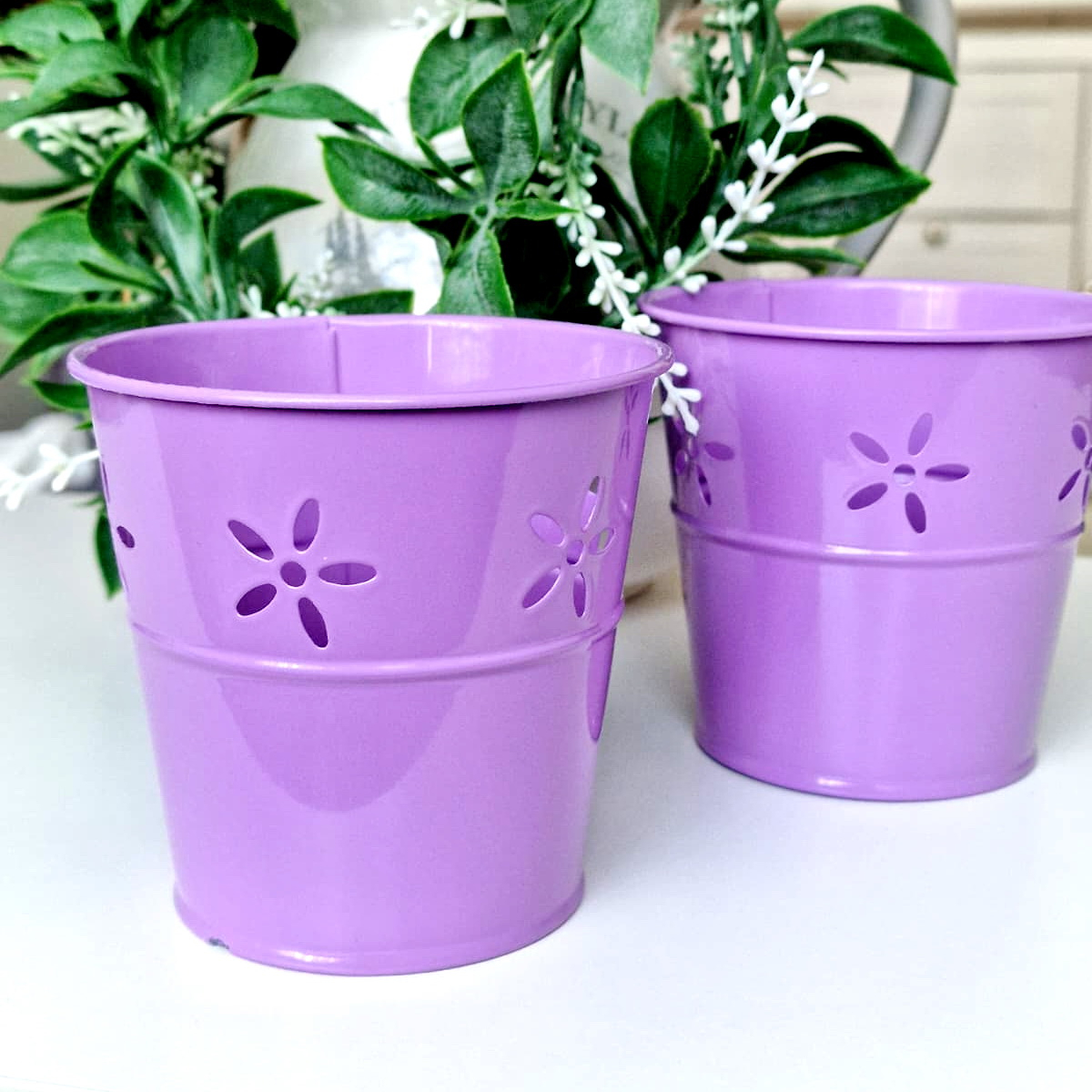 Ghiveci de metal culoare mov 9cm [5]