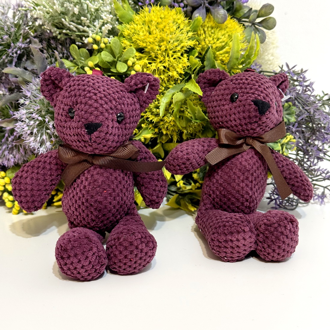 Ursulet de plus mov cu fundita 19 cm [2]