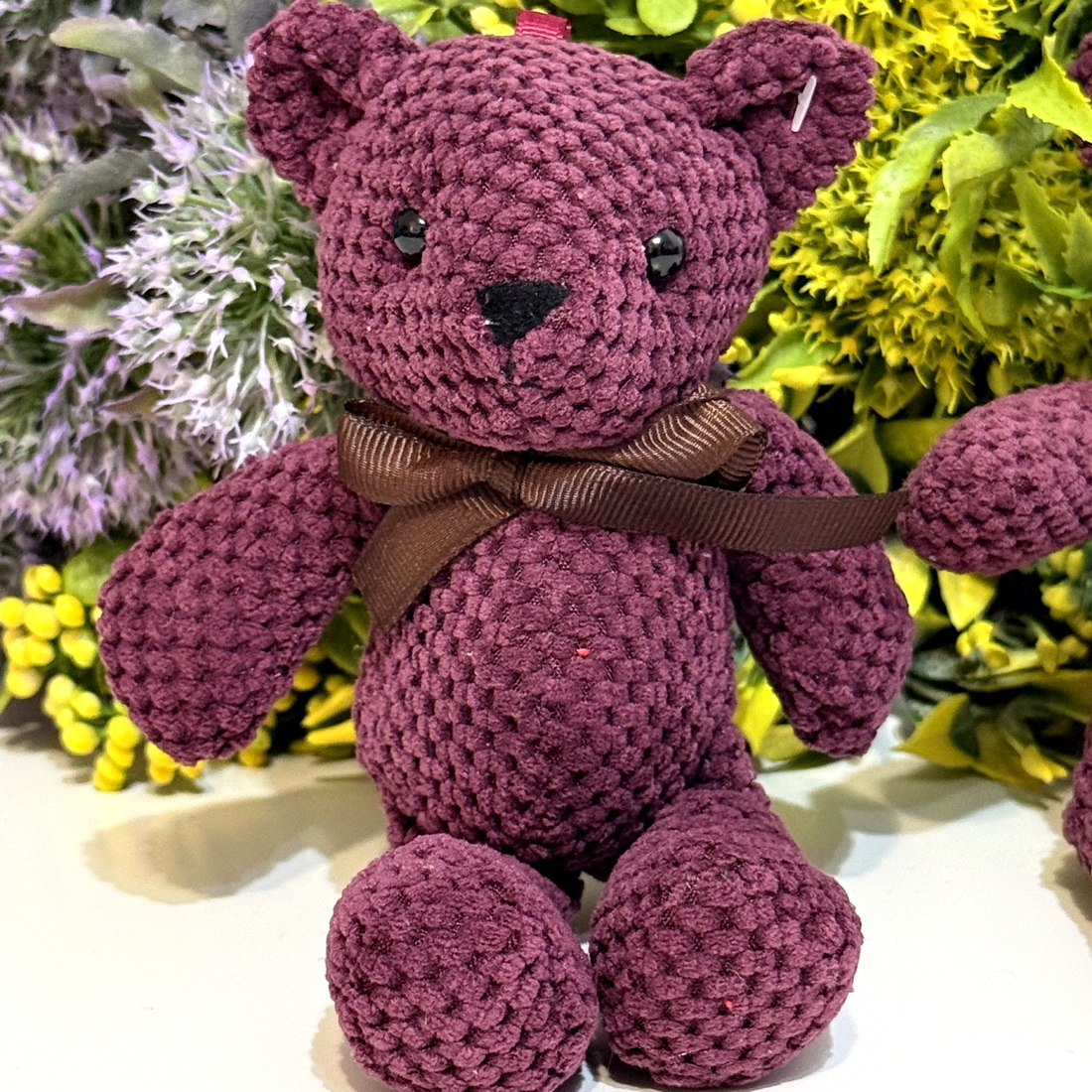 Ursulet de plus mov cu fundita 19 cm [3]