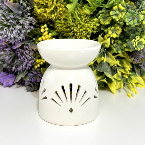 Candela din ceramica alba 8.5cm x 7cm [1]