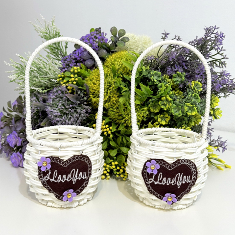 Accesorii diverse - Cosulet alb 9cm x 9cm pentru aranjamente florale