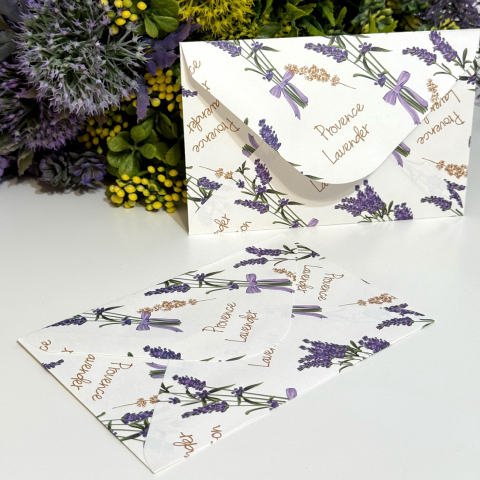 Set 10 plicuri hartie imprimeu lavanda 16 cm x 11 cm [2]