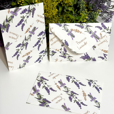 Set 10 plicuri hartie imprimeu lavanda 16 cm x 11 cm [4]