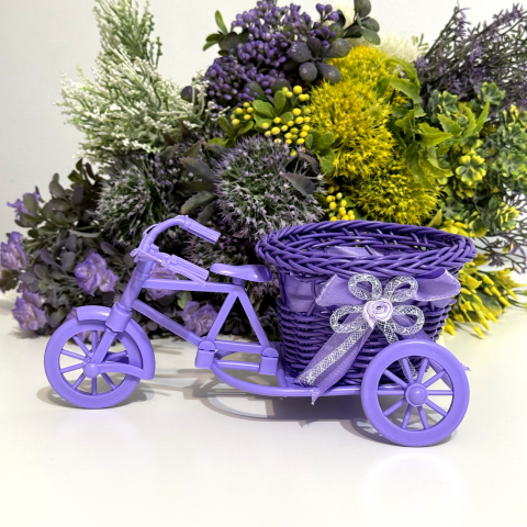 Tricicletă mov pentru aranjamente florale [5]