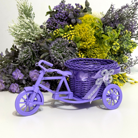 Tricicletă mov pentru aranjamente florale [3]