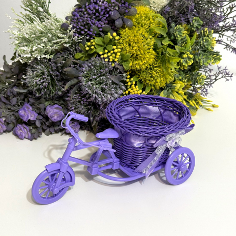 Tricicletă mov pentru aranjamente florale [1]