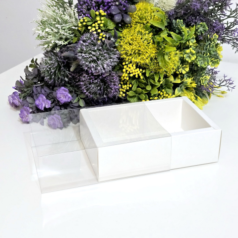 Cutie din carton alba cu capac din plastic 25cm x 15cm x 6cm [3]