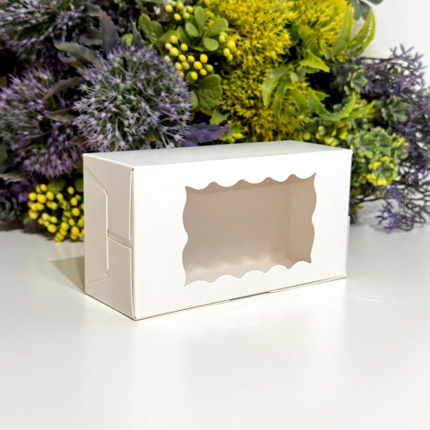 Cutie din carton alba cu fereastra 13cm x 7cm x 5cm [1]