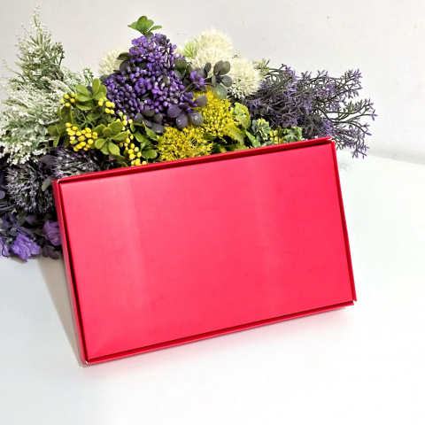 Cutie din carton rosu cu fereastra 25cm x 15cm x 4cm [6]