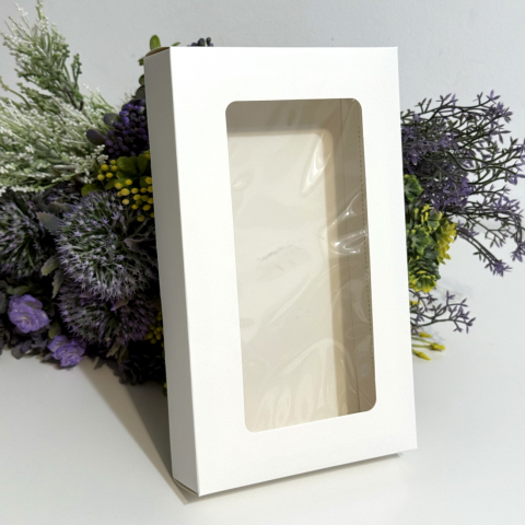 Cutie din carton alba cu fereastra 25cm x 15cm x 4cm [6]